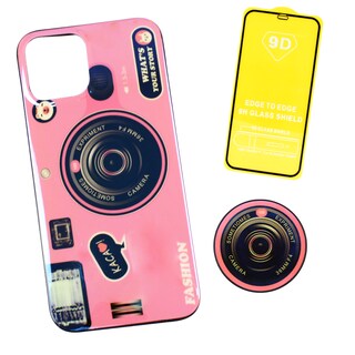 Foto 1 | Foto 1 | Kit Triche para iPhone 12 Pro Max Case Cámara Rosa + So + Cristal 9D