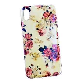 Foto 2 | Foto 2 | Kit Triche color Blanco para iPhone X / XS Case Flores + Cristal 9D
