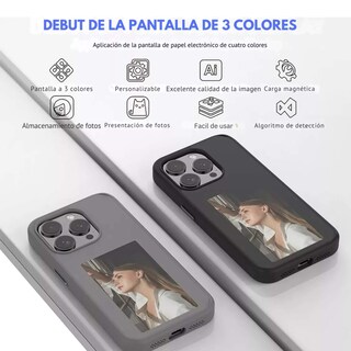 Foto 7 | Foto 7 | Funda Tinta Inteligente Pantalla Personalizable Mr. Gadgets para Iphone 13/14 Case Con Pantalla De Tinta Electrónica Protección