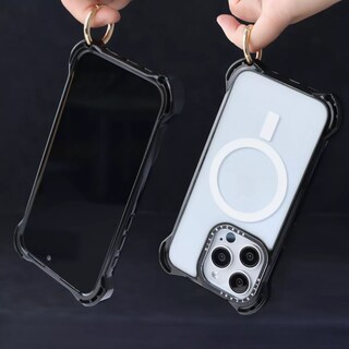 Foto 7 | Foto 7 | Funda Transparente Uso Rudo Ultra Bounce Para Iphone 13/14 Transparente Negro Magsafe