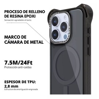 Foto 4 | Foto 4 | Funda Transparente Uso Rudo Ultra Bounce Para Iphone 14 Pro Color Negro