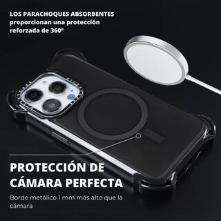 Foto 6 | Foto 6 | Funda Transparente Uso Rudo Ultra Bounce Para Iphone 14 Pro Color Negro