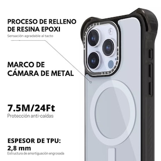 Foto 4 | Foto 4 | Funda Transparente Uso Rudo Ultra Bounce Para Iphone 15 Pro Transparente Con Negro Magsafe