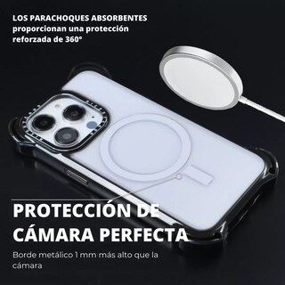 Foto 6 | Foto 6 | Funda Transparente Uso Rudo Ultra Bounce Para Iphone 15 Pro Transparente Con Negro Magsafe