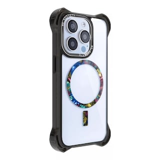 Foto 2 | Foto 2 | Funda Case Uso Rudo Ultra Bounce Epoxi para iPhone 13 - 14 Mr. Gadgets Coral Negro Magsafe