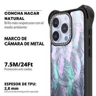 Foto 6 | Foto 6 | Funda Uso Rudo Ultra Bounce Concha Nacar Para Iphone 14 Pro Concha Gris Magsafe