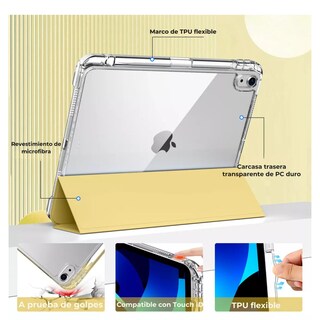 Foto 3 | Foto 3 | Funda Para Ipad Pro 13 M4 2024 Smart Cover Soporte Plegable Color Amarillo