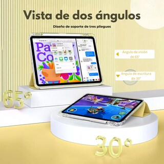 Foto 4 | Foto 4 | Funda Para Ipad Pro 13 M4 2024 Smart Cover Soporte Plegable Color Amarillo