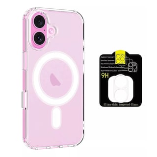 Foto 1 | Foto 1 | Kit Funda Case Transparente + Mica Cámara Para Iphone 16 Plus Transparente