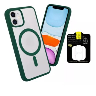 Foto 1 | Foto 1 | Kit Mica Cámara Para Iphone 16 + Funda Case Transparente Para Iphone 16 / Verde