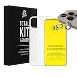 Kit Funda + Mica Pantalla + Aros Cámara Para Iphone Magsafe Para Iphone 16 Plus / Titanio