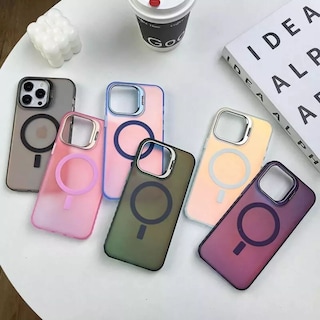 Foto 3 | Foto 3 | Funda Case Tornasol Soporte Premium Para Iphone 16 Magsafe Para Iphone 16 Plus / Titanio Blanco