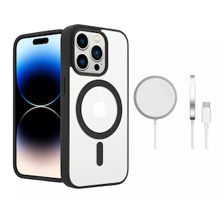 Foto 1 | Foto 1 | Funda Para Iphone Magsafe Uso Rudo + Cargador Inalámbrico Iphone 16 Color Negro