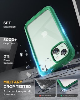 Foto 3 | Foto 3 | Funda Miracase Glass Series Para Iphone 15 Plus De 6.7 Pulgadas, Color Verde - Venta Internacional.