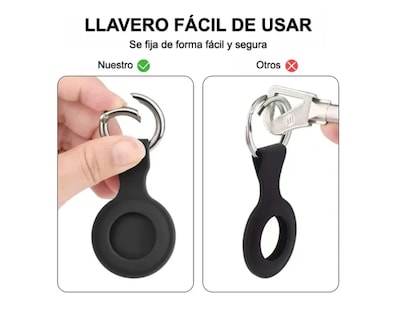Foto 3 | Foto 3 | Funda Para Apple Airtag Xtellar Llavero Silicona Protector 4 Piezas