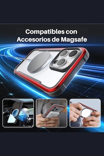 Foto 5 | Foto 5 | Funda Aluminio Raptic Shield Maganetico Para Iphone 16 Pro Max Rojo
