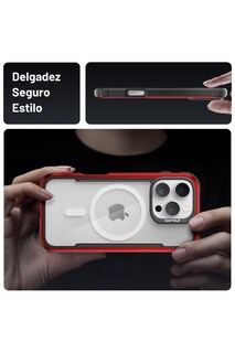 Foto 6 | Foto 6 | Funda Aluminio Raptic Shield Maganetico Para Iphone 16 Pro Max Rojo