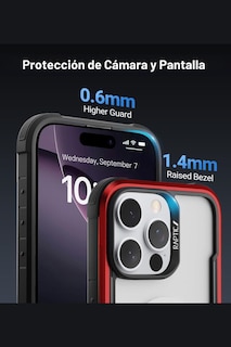Foto 7 | Foto 7 | Funda Aluminio Raptic Shield Maganetico Para Iphone 16 Pro Max Rojo