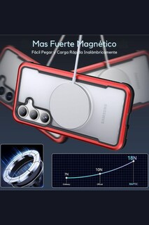 Foto 6 | Foto 6 | Funda Aluminio Raptic Shield Uso Rudo Magnetico Para Samsung S25 Plus Rojo