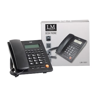 Foto 7 | Foto 7 | Teléfono LM-1801 Móvil Alámbrico Con Altavoz Básico Color Negro Y Con Identificación Avanzada De Llamadas