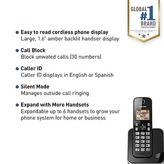 Foto 2 | Foto 2 | Teléfono Inalámbrico Panasonic Kx-tgc350b con Bloqueo de Llamadas - 1 Teléfono - Venta Internacional