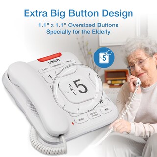 Foto 2 | Foto 2 | Teléfono Con Cable Vtech Sn1107 Con Botones Grandes Y Altavoz - Venta Internacional.