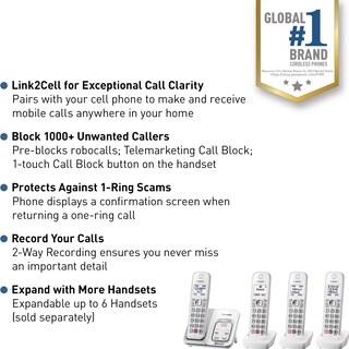 Foto 2 | Foto 2 | Teléfono Inalámbrico Panasonic Kx-tgd864w con Contestador Automático - Venta Internacional