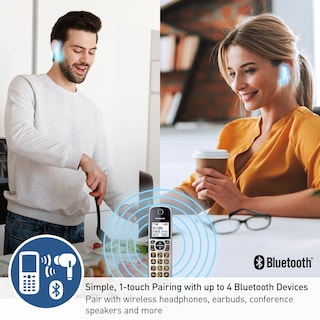 Foto 3 | Foto 3 | Sistema Telefónico con Cable Panasonic Kx-tgf892b Bluetooth Negro - Venta Internacional