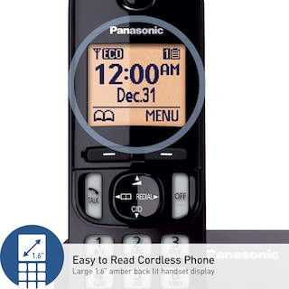 Foto 4 | Foto 4 | Teléfono Inalámbrico Panasonic Kx-tgc202b con Pantalla de 1.6 Pulgadas y 2 Auriculares - Venta Internacional