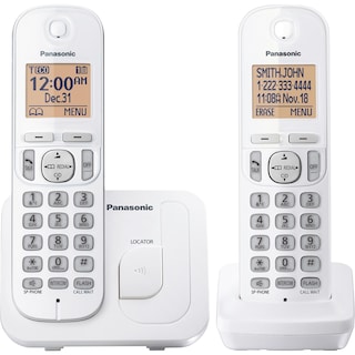 Foto 1 | Foto 1 | Teléfono Inalámbrico Panasonic Kx-tgc202w con Pantalla de 1.6 Pulgadas 2 Auriculares - Venta Internacional