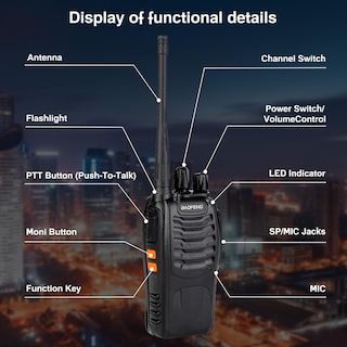 Foto 3 | Foto 3 | Walkie Talkies Baofeng 888s Recargables De Largo Alcance Para Adultos - Venta Internacional.