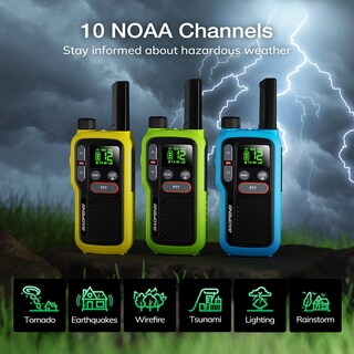 Foto 5 | Foto 5 | Walkie Talkies Baofeng Gt-18 Para Niños Y Adultos Paquete De 3 Amarillo Verde Y Azul - Venta Internacional.