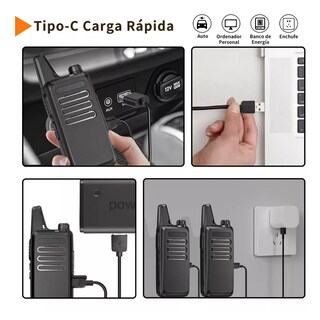 Foto 3 | Foto 3 | Radios Walkie Talkies Usb Recargable 2 Pzas Eo Safe Imports Esi-13071 Negro
