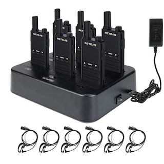 Foto 1 | Foto 1 | Walkie Talkie Retevis B3b Con Micrófono Y Cargador De 6 Vías, Paquete De 6 - Venta Internacional.
