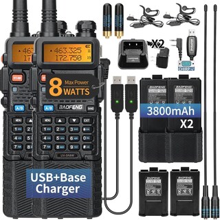 Foto 1 | Foto 1 | Ham Radio Baofeng Uv-5r De Largo Alcance, 8 W, 3800 Mah, Paquete De 2 Unidades Con Acc - Venta Internacional.