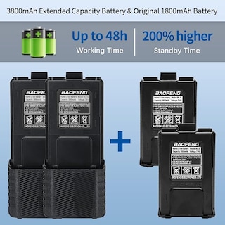 Foto 6 | Foto 6 | Ham Radio Baofeng Uv-5r De Largo Alcance, 8 W, 3800 Mah, Paquete De 2 Unidades Con Acc - Venta Internacional.