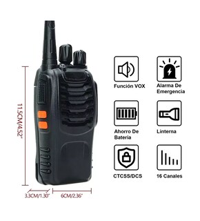 Foto 6 | Foto 6 | Radios Walkie Talkies Lab.G con Manos Libres Negro 4 Unidades