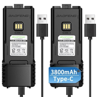 Foto 1 | Foto 1 | Batería Baofeng Ar-5rm 3800 Mah Con Usb-c Para Radioaficionados Paquete De 2 - Venta Internacional.