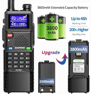 Foto 3 | Foto 3 | Batería Baofeng Ar-5rm 3800 Mah Con Usb-c Para Radioaficionados Paquete De 2 - Venta Internacional.