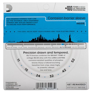 Foto 2 | Foto 2 | Encordadura con Entorchado de Bronce D'Addario EZ910-E 85/15
