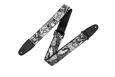 Foto 1 | Foto 1 | Correa Para Guitarra Levy's Tattoo Series 2 Poliéster Negro/blanco - Venta Internacional.