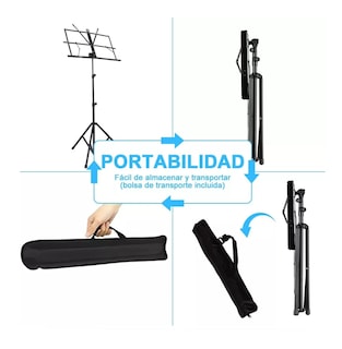 Foto 4 | Foto 4 | Podio Atril Para Partituras Lab.g De Altura Ajustable Con Funda Negro