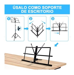 Foto 5 | Foto 5 | Podio Atril Para Partituras Lab.g De Altura Ajustable Con Funda Negro