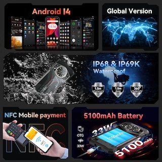 Foto 2 | Foto 2 | Smartphone Cubot Kingkong AX Android 1.4 Helio G99 de 12 GB+256 GB - Venta Internacional