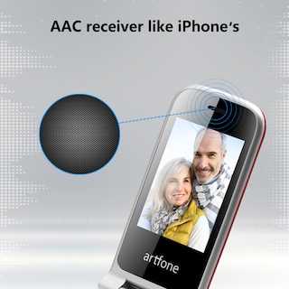 Foto 6 | Foto 6 | Teléfono Plegable Artfone G3 4G Volte Rojo Desbloqueado - Venta Internacional