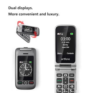 Foto 5 | Foto 5 | Teléfono Plegable Artfone Flagship Store G6 4G VoLTE para Personas Mayores - Venta Internacional