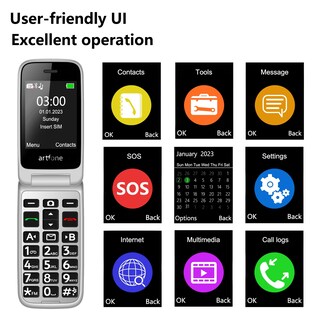 Foto 7 | Foto 7 | Teléfono Plegable Artfone Flagship Store G6 4G VoLTE para Personas Mayores - Venta Internacional