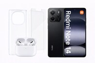 Combo Xiaomi Redmi Note 14 De 128 Gb Liberado Negro + Audífonos Bluetooth + Case + Vidrio Protector