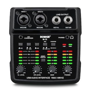 Foto 1 | Foto 1 | Interfaz De Audio Usb Bomge M12 Mezclador De 2 Canales Con Alimentación De 48 V - Venta Internacional.