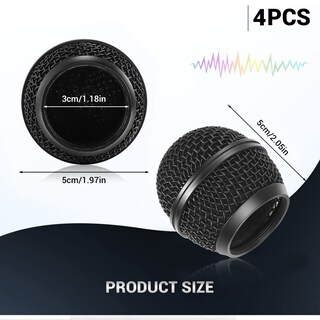 Foto 3 | Foto 3 | Recambio De Rejilla De Micrófono Facmogu Negro, 4 Piezas Para Sm58 - Venta Internacional.
